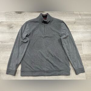 G71 TED BAKER London 1/4 Zip Pullover Sweater Sweatshirt Size 5 Mens XL Gray